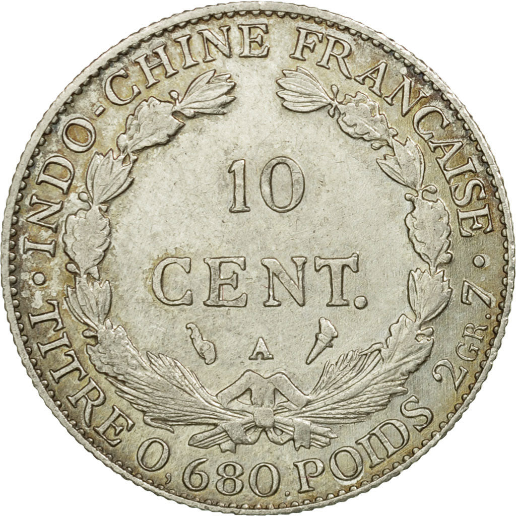 Coin, FRENCH INDO-CHINA, 10 Cents, 1929, Paris, EF(40-45), Silver, KM:16.1