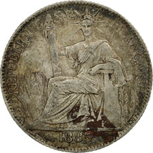 Münze, FRENCH INDO-CHINA, 20 Cents, 1885, Paris, S+, Silber, KM:3, Lecompte:188