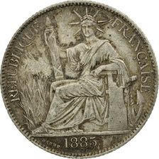 Coin, FRENCH INDO-CHINA, 20 Cents, 1885, Paris, EF(40-45), Silver, KM:3