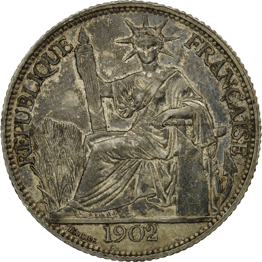 Monnaie, FRENCH INDO-CHINA, 20 Cents, 1902, Paris, TTB, Argent, KM:10
