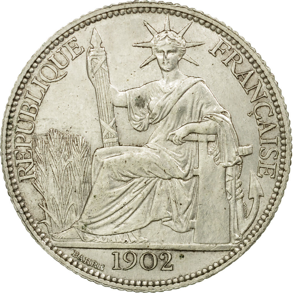 Monnaie, FRENCH INDO-CHINA, 20 Cents, 1902, Paris, TTB, Argent, KM:10