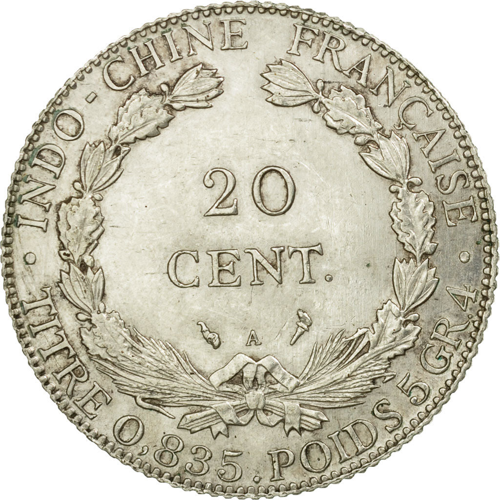 Monnaie, FRENCH INDO-CHINA, 20 Cents, 1902, Paris, TTB, Argent, KM:10