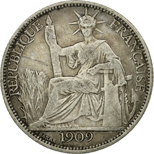 Monnaie, FRENCH INDO-CHINA, 20 Cents, 1909, Paris, TTB, Argent, KM:10