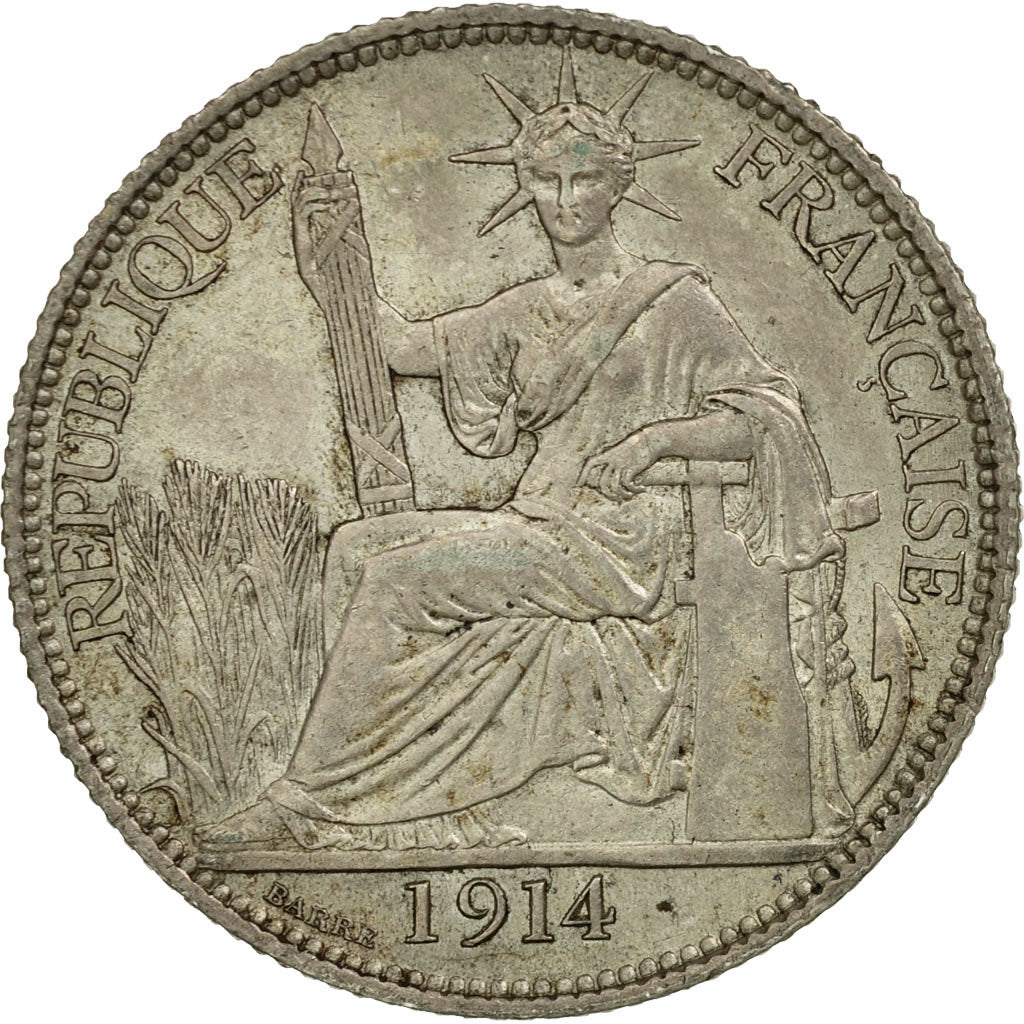 Monnaie, FRENCH INDO-CHINA, 20 Cents, 1914, Paris, TTB, Argent, KM:10