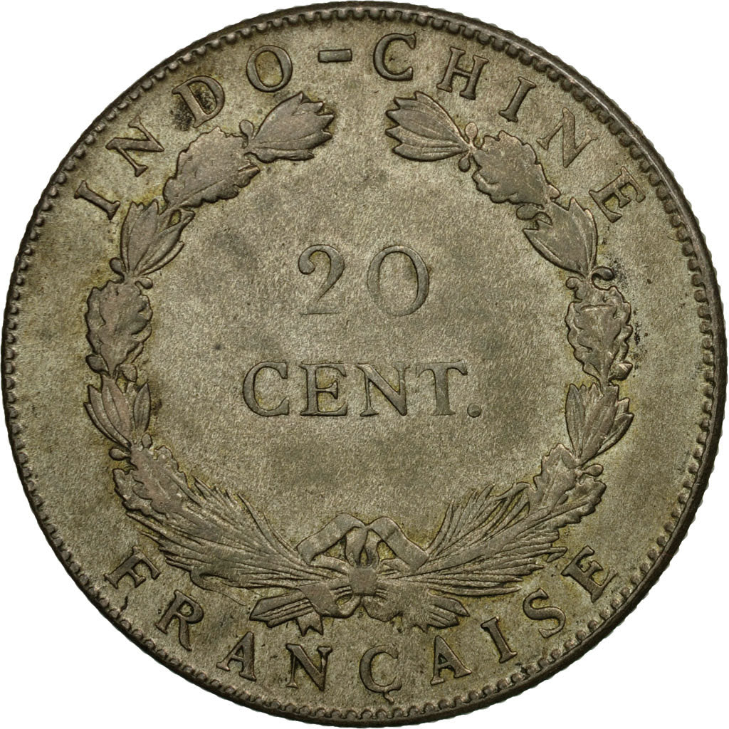 Coin, FRENCH INDO-CHINA, 20 Cents, 1920, San Francisco, EF(40-45), Silver