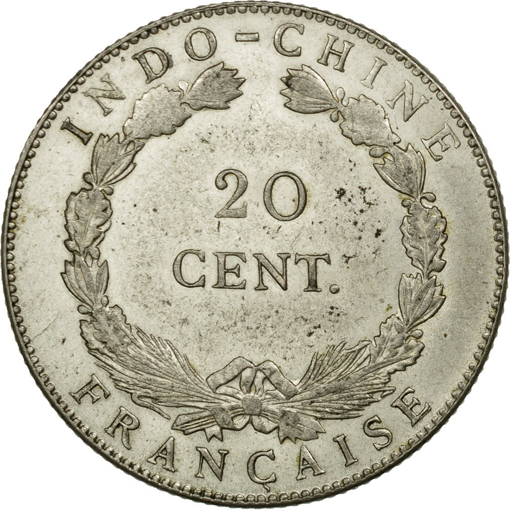 Coin, FRENCH INDO-CHINA, 20 Cents, 1920, San Francisco, EF(40-45), Silver