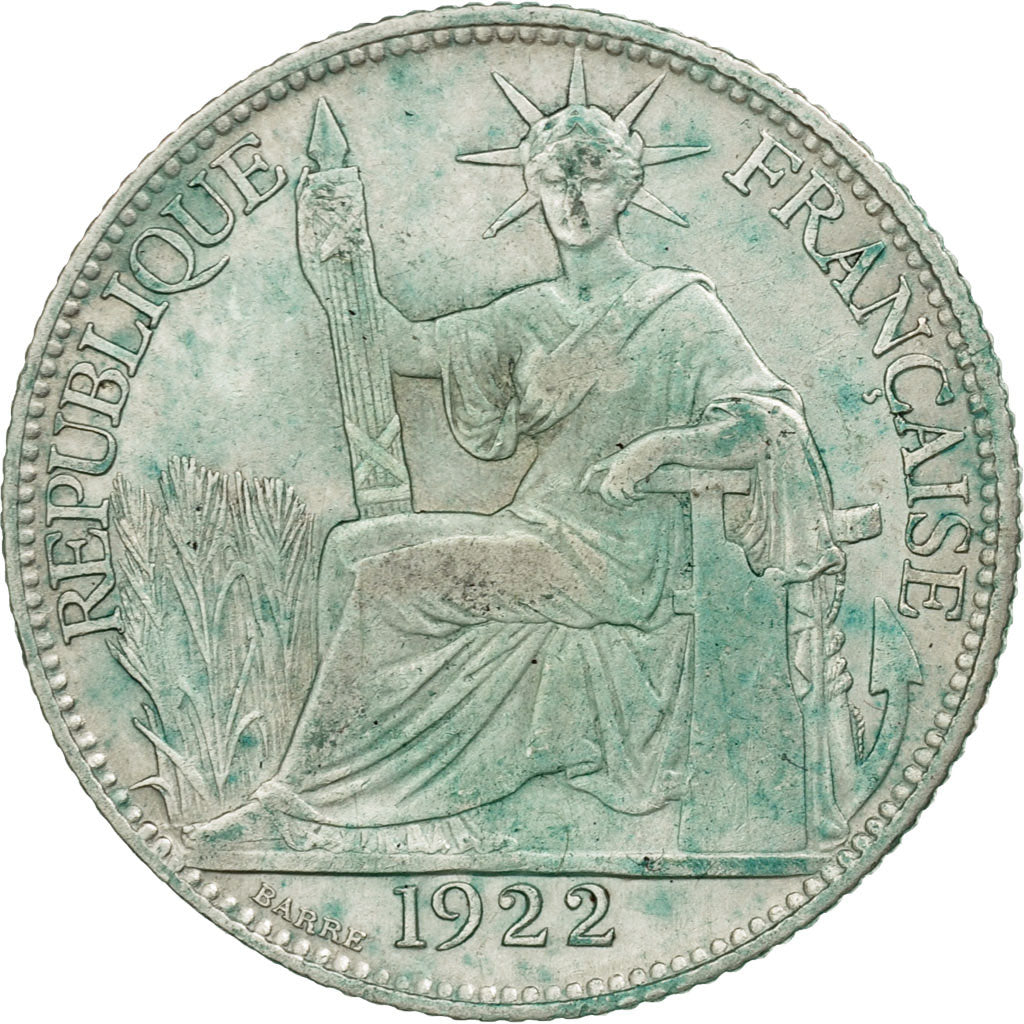 Coin, FRENCH INDO-CHINA, 20 Cents, 1922, Paris, EF(40-45), Silver, KM:17.1