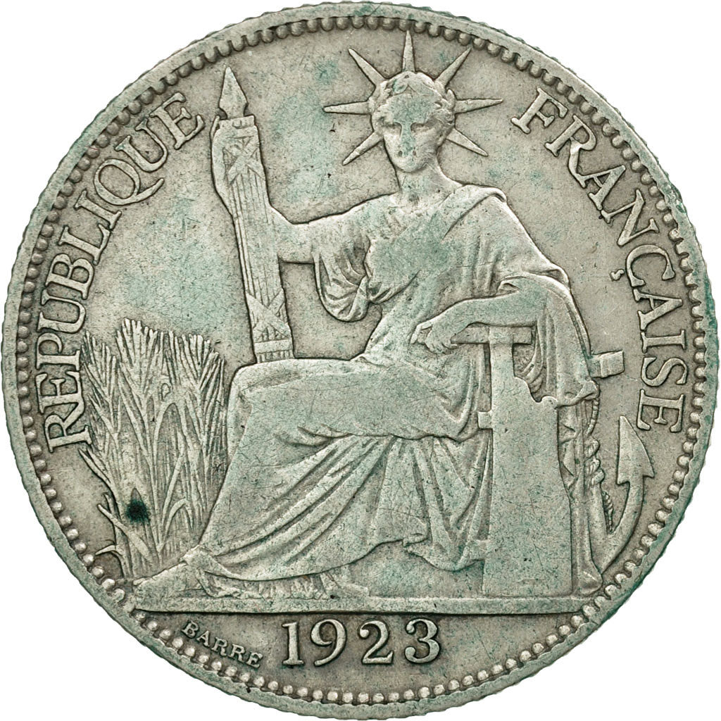 Coin, FRENCH INDO-CHINA, 20 Cents, 1923, Paris, EF(40-45), Silver, KM:17.1