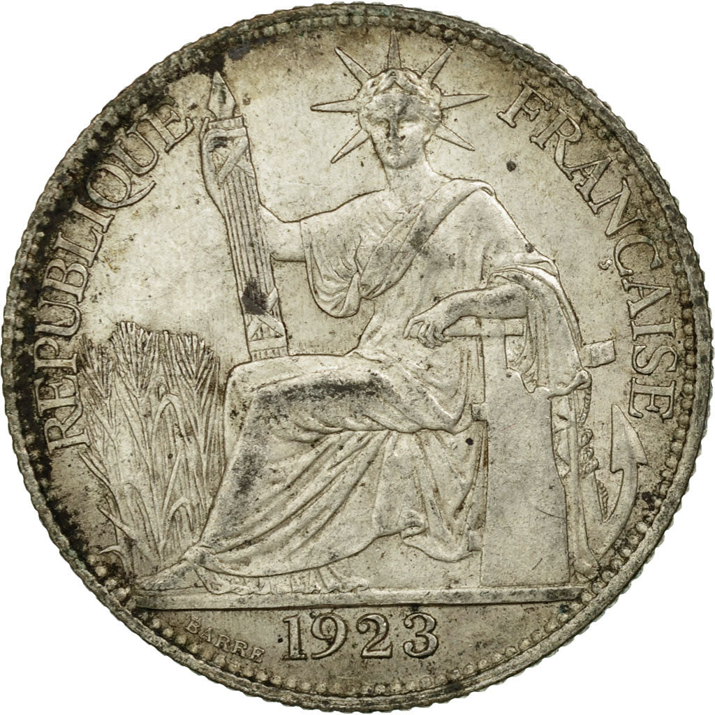 Coin, FRENCH INDO-CHINA, 20 Cents, 1923, Paris, EF(40-45), Silver, KM:17.1