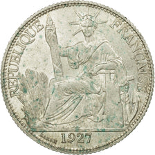 Coin, FRENCH INDO-CHINA, 20 Cents, 1927, Paris, AU(50-53), Silver, KM:17.1
