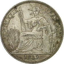 Coin, FRENCH INDO-CHINA, 20 Cents, 1929, Paris, EF(40-45), Silver, KM:17.1