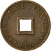 Münze, FRENCH INDO-CHINA, 2 Sapeque, 1893, Paris, SS, Bronze, KM:6, Lecompte:9