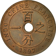 Coin, FRENCH INDO-CHINA, Cent, 1897, Paris, AU(50-53), Bronze, KM:8, Lecompte:52