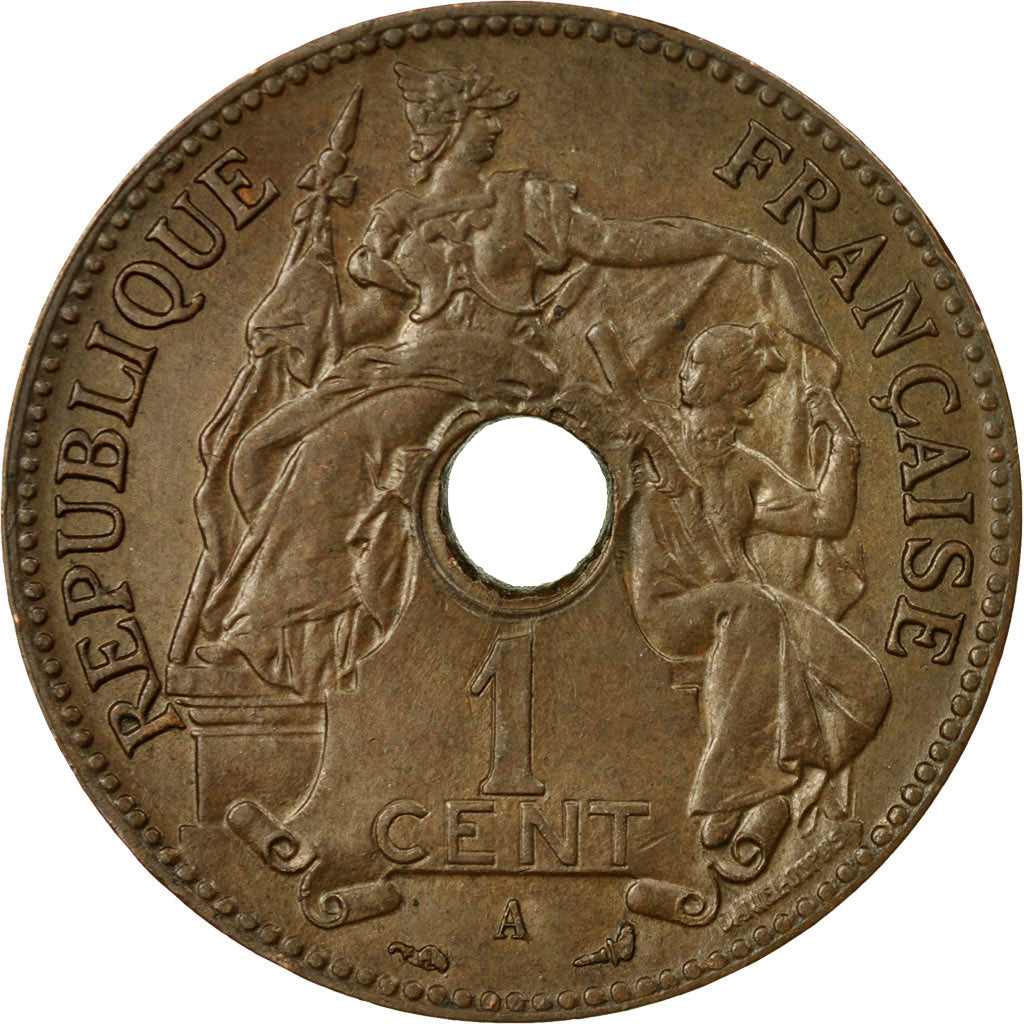 Coin, FRENCH INDO-CHINA, Cent, 1899, Paris, AU(55-58), Bronze, KM:8, Lecompte:54