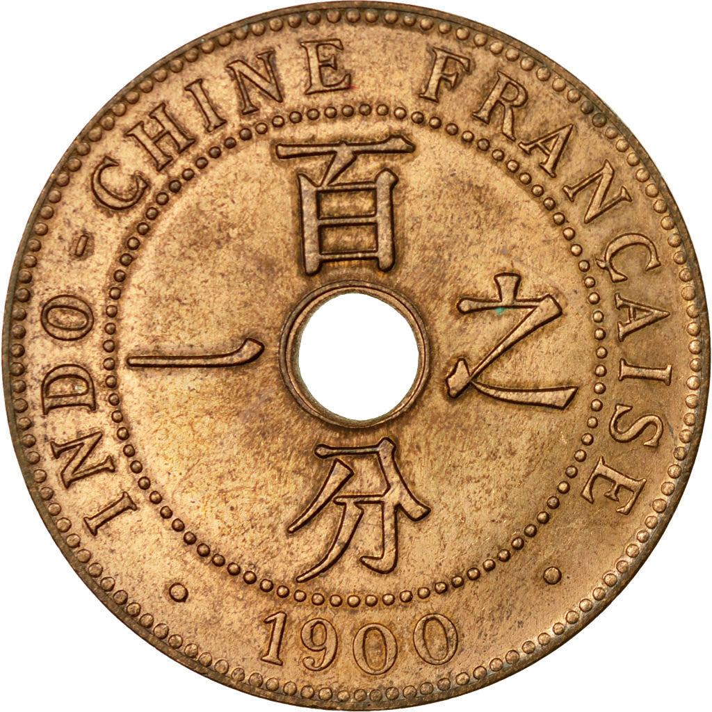 Moneta, INDOCINA FRANCESE, Cent, 1900, Paris, SPL-, Bronzo, KM:8, Lecompte:55
