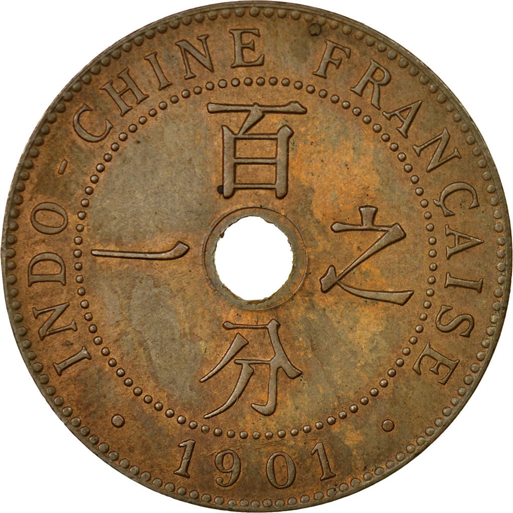 Coin, FRENCH INDO-CHINA, Cent, 1901, Paris, AU(55-58), Bronze, KM:8, Lecompte:57