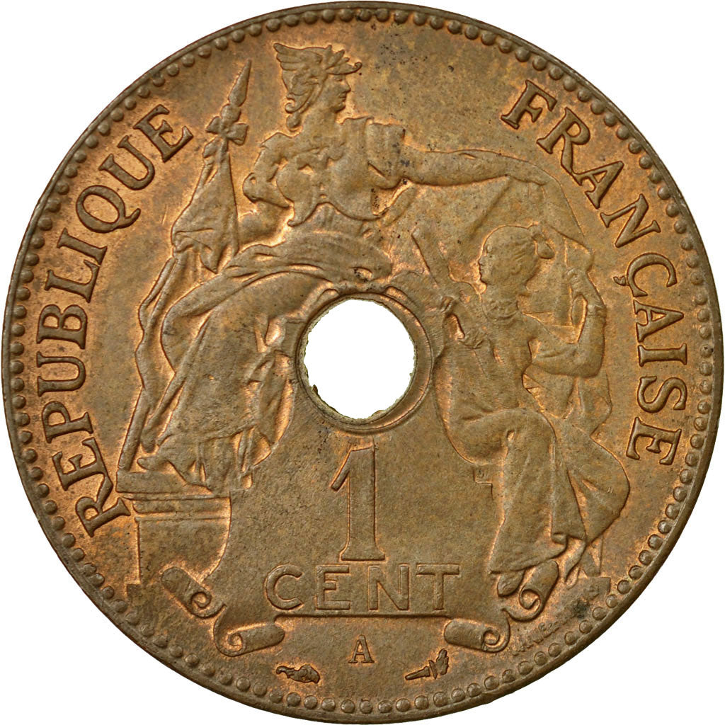 Coin, FRENCH INDO-CHINA, Cent, 1901, Paris, AU(55-58), Bronze, KM:8, Lecompte:57