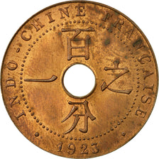 Coin, FRENCH INDO-CHINA, Cent, 1923, Poissy, AU(55-58), Bronze, KM:12.3