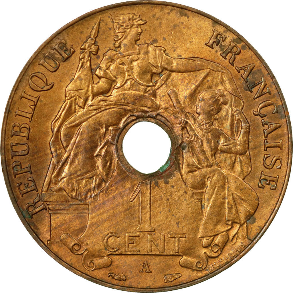 Coin, FRENCH INDO-CHINA, Cent, 1937, Paris, MS(60-62), Bronze, KM:12.1