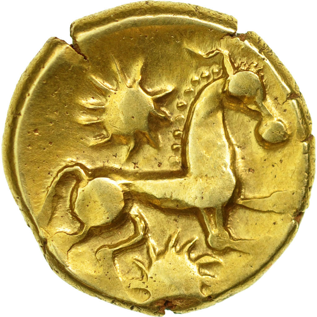 Coin, Bellovaci, Stater, AU(55-58), Gold, Delestrée:273