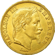 Monnaie, France, Napoleon III, 50 Francs, 1863, Strasbourg, TTB+, Or