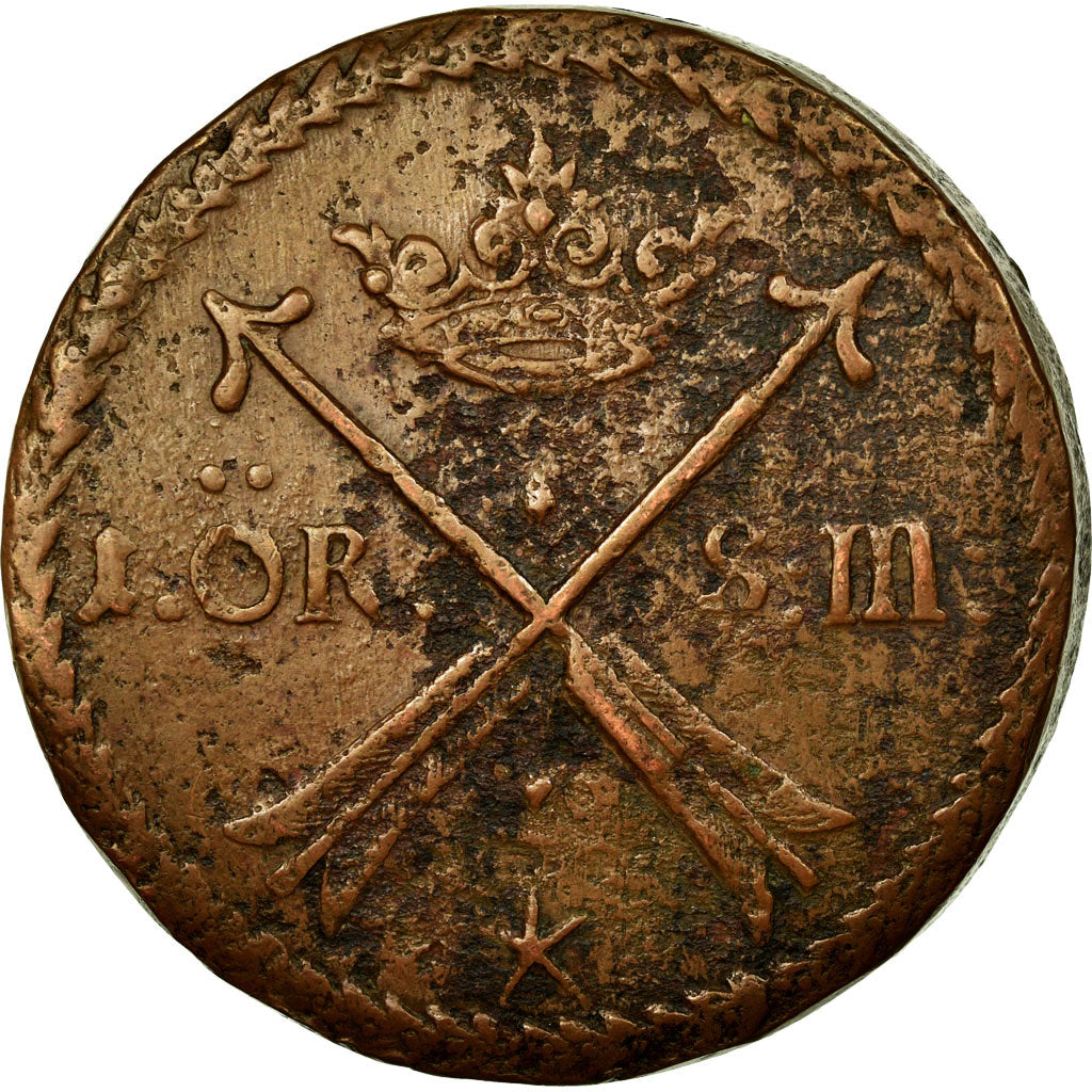 Coin, Sweden, Ore, S.M., 1680, Avesta, VF(30-35), Copper, KM:264a