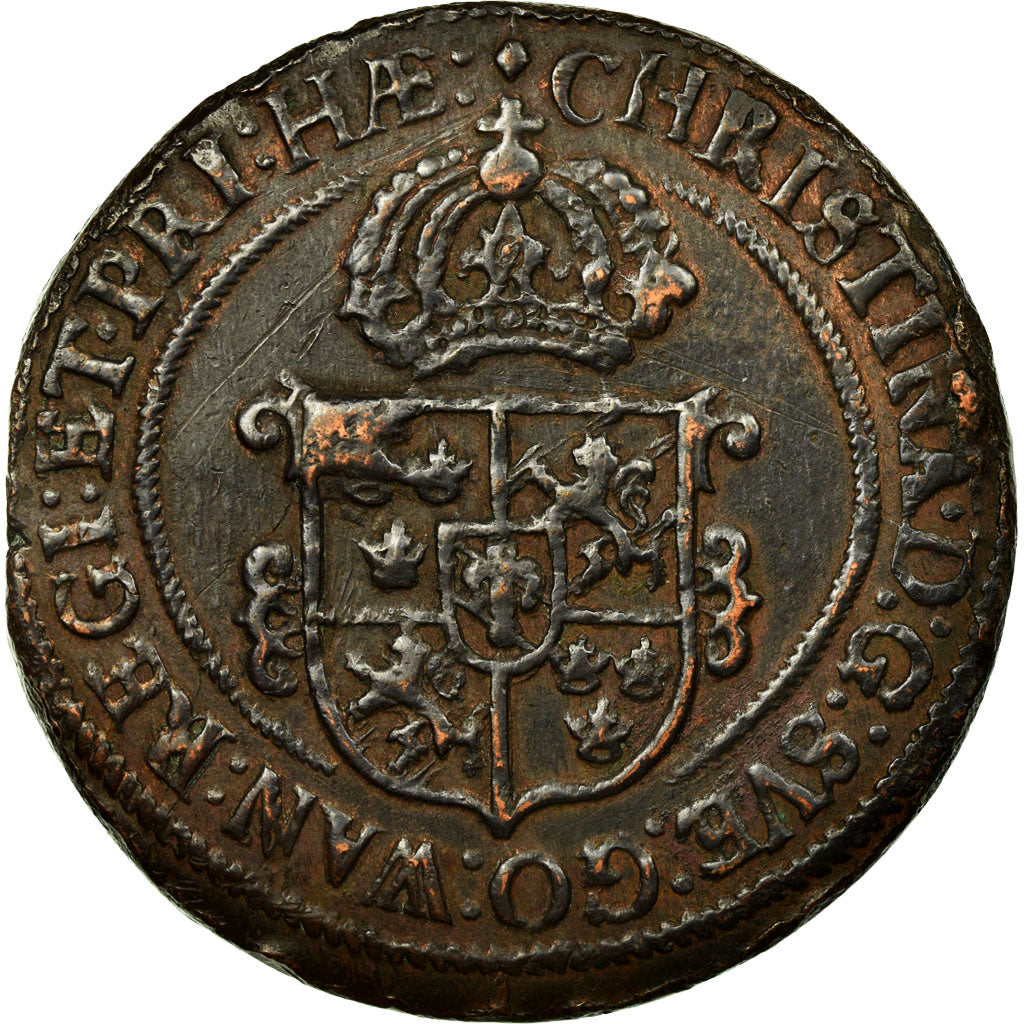 Coin, Sweden, Ore, 1651, Avesta, VF(30-35), Copper, KM:162.2