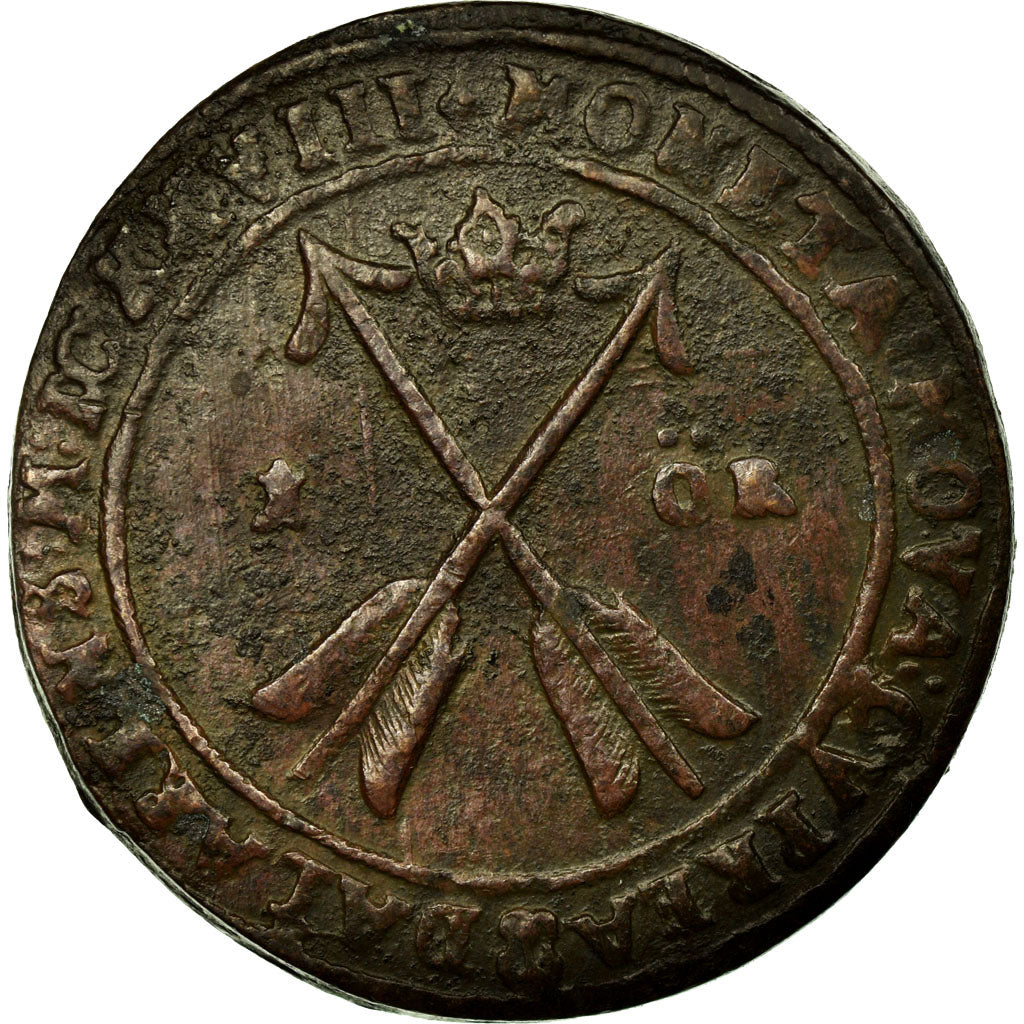 Coin, Sweden, Ore, 1628, Sater, VF(30-35), Copper, KM:115