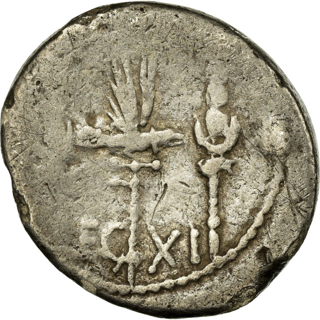 Coin, Marcus Antonius, Denarius, 32-31 BC, VF(20-25), Silver, Crawford:544/25