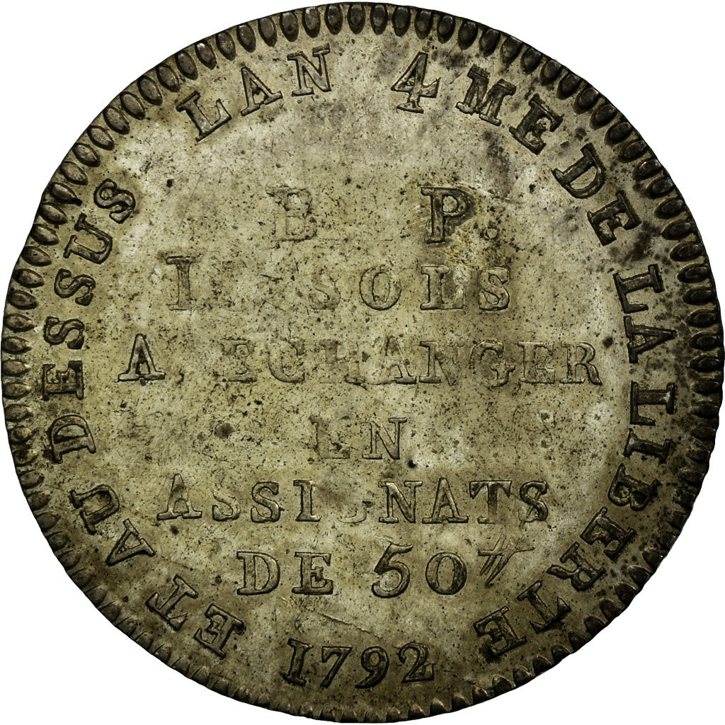 Monnaie, France, Lefevre Lesage, 10 Sols, 1792, TTB, Argent, KM:Tn19