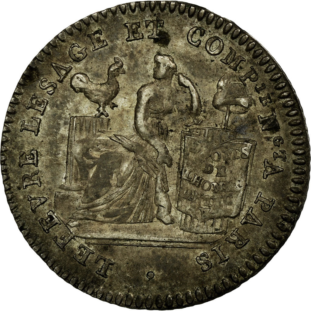 Monnaie, France, Lefevre Lesage, 10 Sols, 1792, TTB, Argent, KM:Tn19