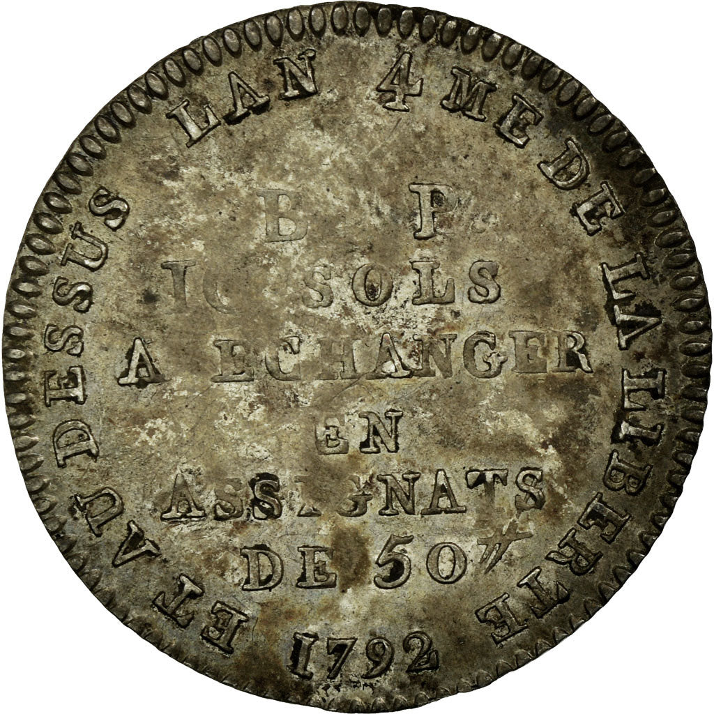 Monnaie, France, Lefevre Lesage, 10 Sols, 1792, TTB, Argent, KM:Tn19