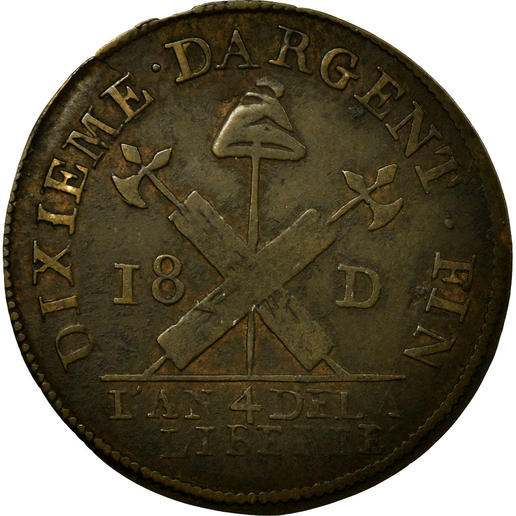 Münze, Frankreich, Caisse métallique, 18 Deniers, 1792, SGE+, Billon, KM:Tn5
