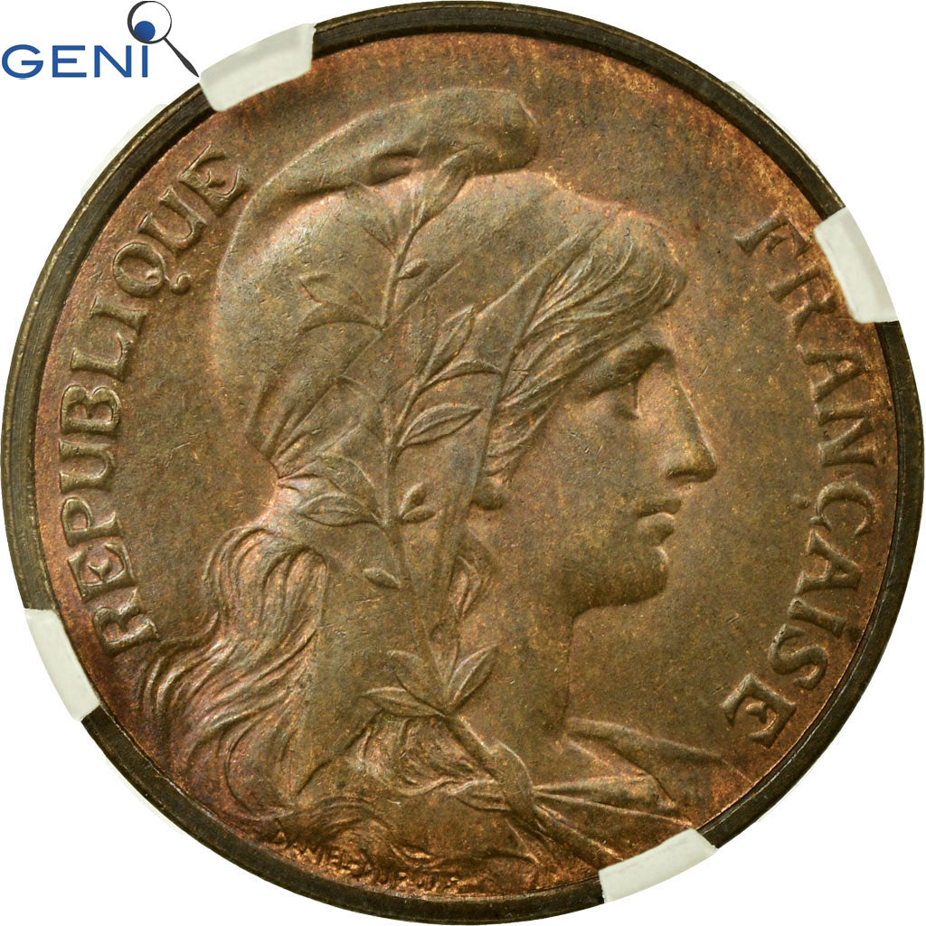 Coin, France, Dupuis, 5 Centimes, 1902, Paris, GENI, MS63BR, Bronze, KM:842