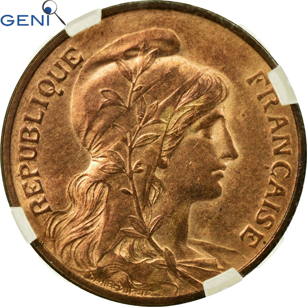 Coin, France, Dupuis, 5 Centimes, 1904, Paris, GENI, MS61RB, Bronze, KM:842