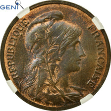 Monnaie, France, Dupuis, 5 Centimes, 1911, Paris, GENI, MS63BR, Bronze