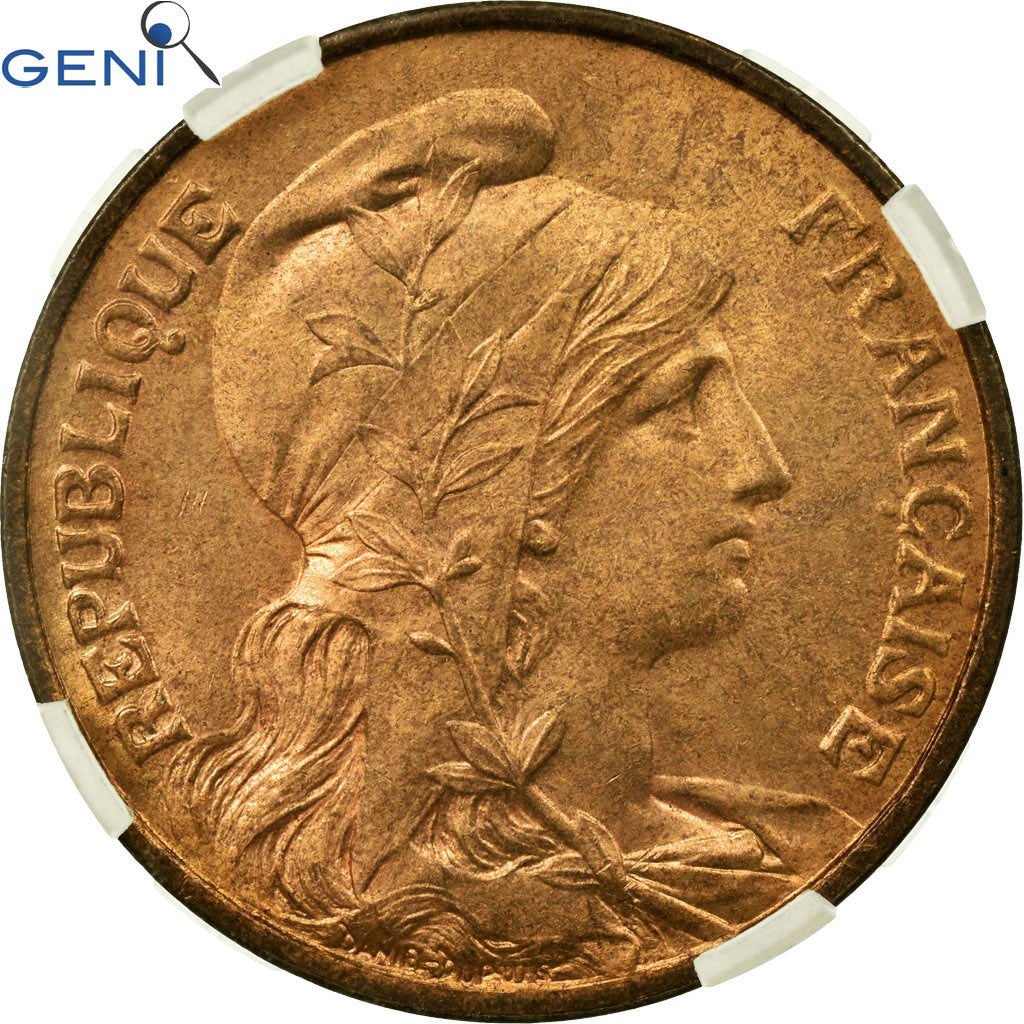 Moneta, Francia, Dupuis, 10 Centimes, 1899, Paris, GENI, MS65RD, Bronzo, KM:843