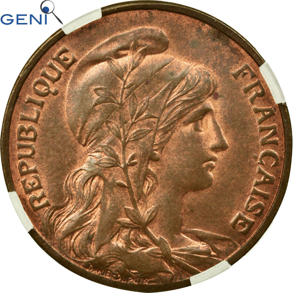 Coin, France, Dupuis, 10 Centimes, 1913, Paris, GENI, MS63RB, Bronze, KM:843