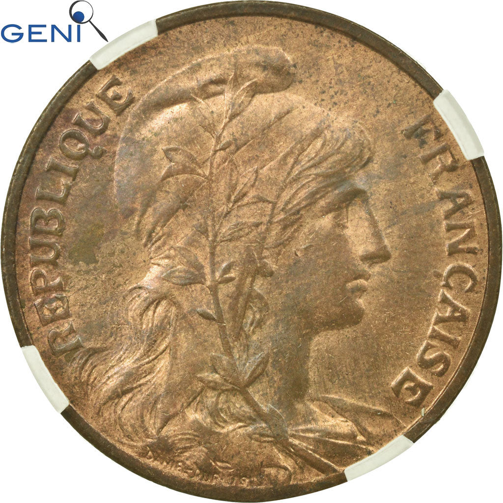 Coin, France, Dupuis, 10 Centimes, 1914, Paris, GENI, MS63RB, Bronze, KM:843