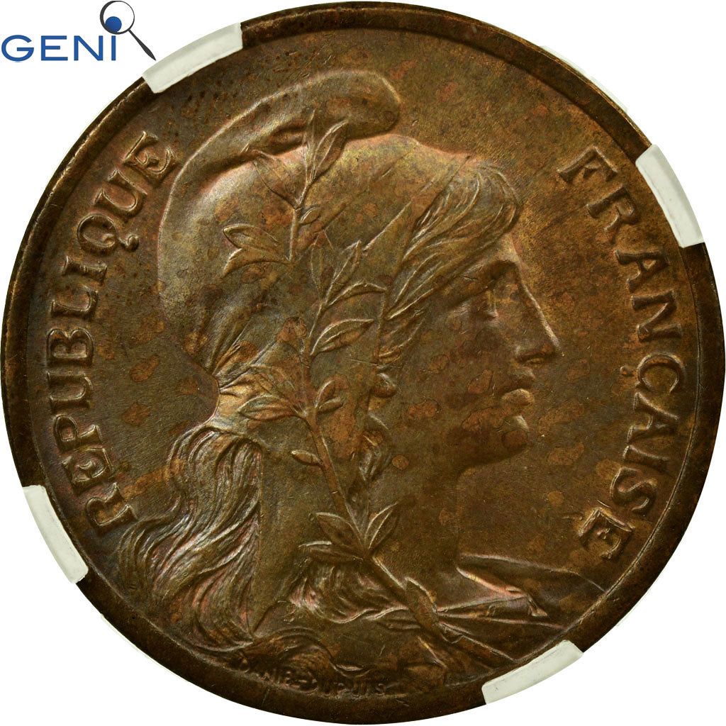 Coin, France, Dupuis, 10 Centimes, 1920, Paris, GENI, MS63BR, Bronze, KM:843