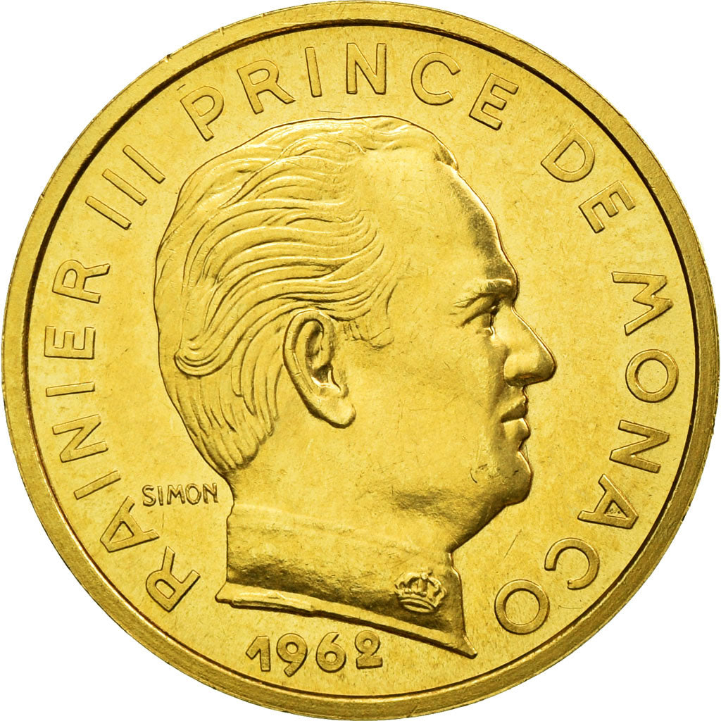 Coin, Monaco, Rainier III, 10 Centimes, 1962, Paris, ESSAI, MS(63), Gold, KM:E45