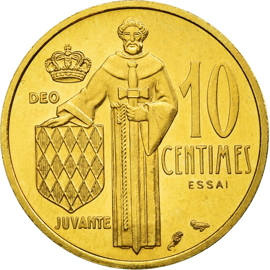 Coin, Monaco, Rainier III, 10 Centimes, 1962, Paris, ESSAI, MS(63), Gold, KM:E45