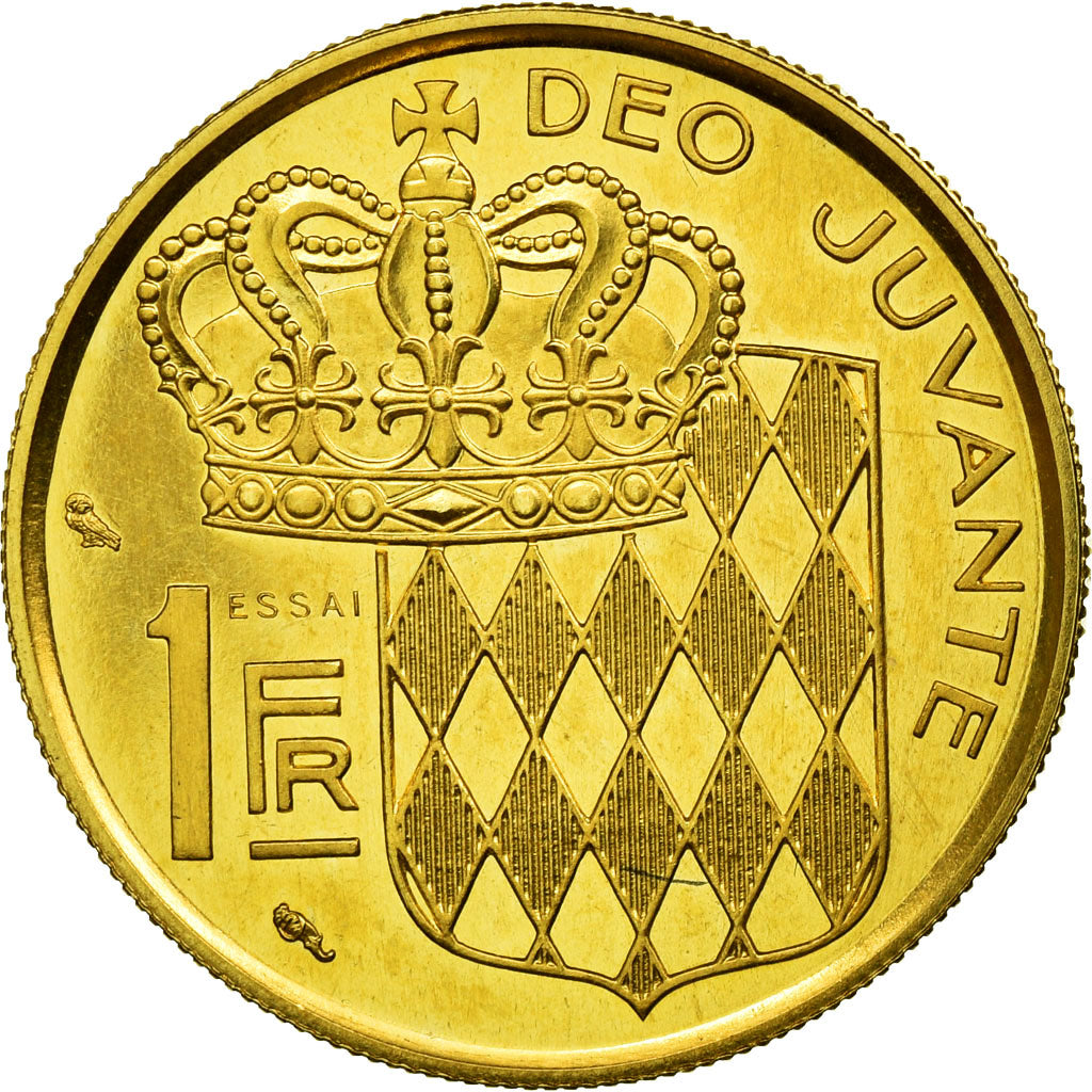 Coin, Monaco, Rainier III, Franc, 1960, Paris, ESSAI, MS(63), Gold, KM:E40