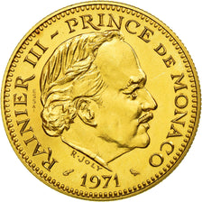 Coin, Monaco, Rainier III, 5 Francs, 1971, Paris, ESSAI, MS(63), Gold, KM:E60
