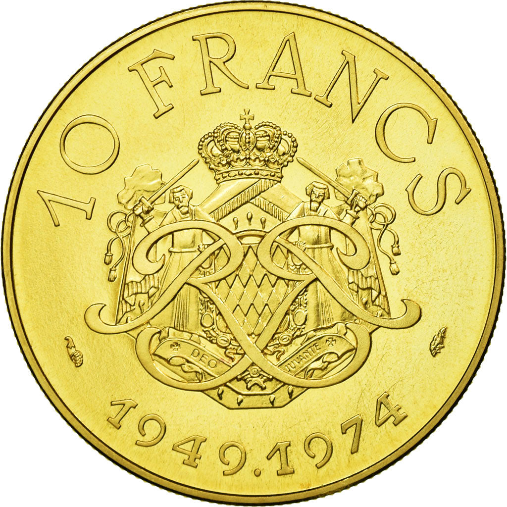 Moneta, Monaco, Rainier III, 10 Francs, 1974, Paris, ESSAI, SPL, Oro, KM:E65
