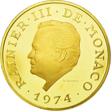 Münze, Monaco, Rainier III, 3000 Francs, 1974, Paris, UNZ, Gold, KM:M6