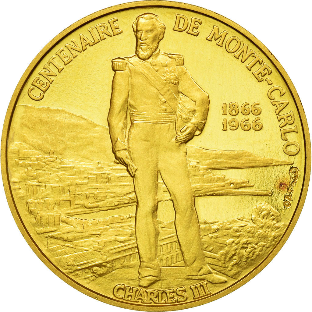 Monaco, Medaille, Centenaire de Monte-Carlo, Rainier III, Grace Kelly, 1966, VZ