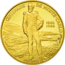 Monaco, Medaille, Centenaire de Monte-Carlo, Rainier III, Grace Kelly, 1966, VZ