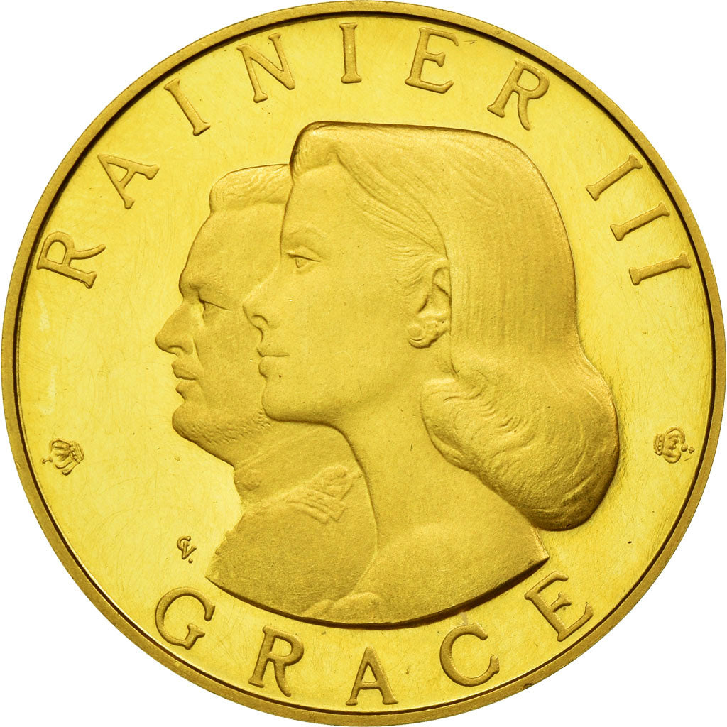 Monaco, Medaille, Centenaire de Monte-Carlo, Rainier III, Grace Kelly, 1966, VZ