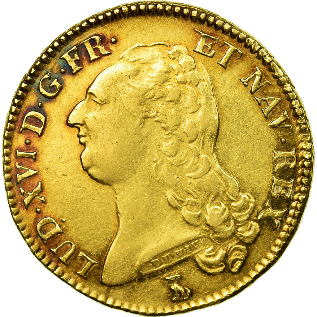 Monnaie, France, Louis XVI, Double louis d'or à la tête nue, 1786,Nantes, KM:592